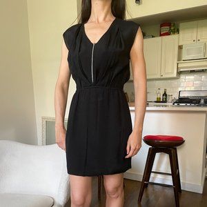 Sandro Open Back Mini Black Dress